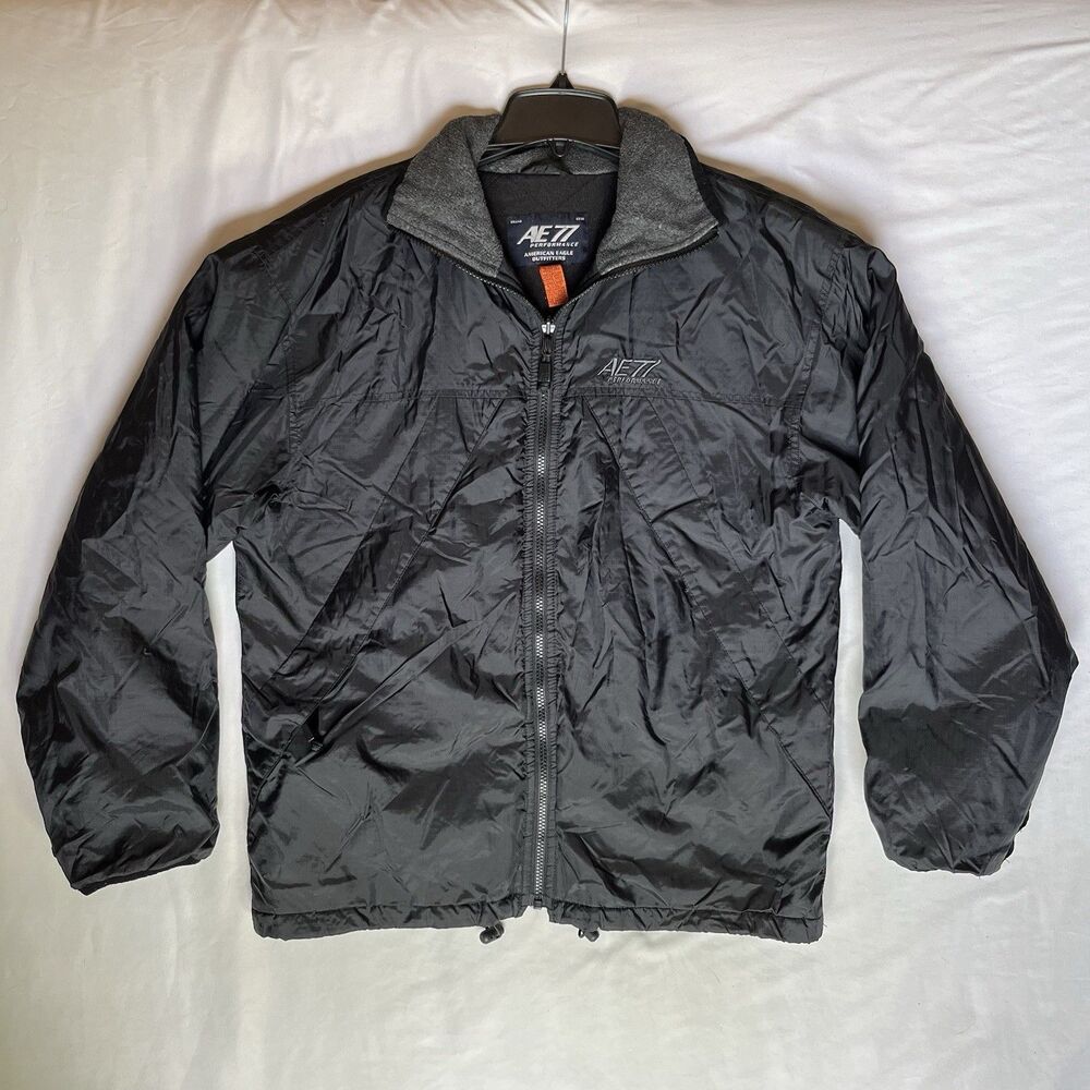 Vintage American Eagle AE 77 Performance Gear Black Coat Men’s S 90s Y2K HK